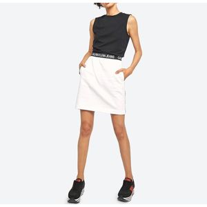 Calvin Klein dámská bílá tepláková sukně - M (112)